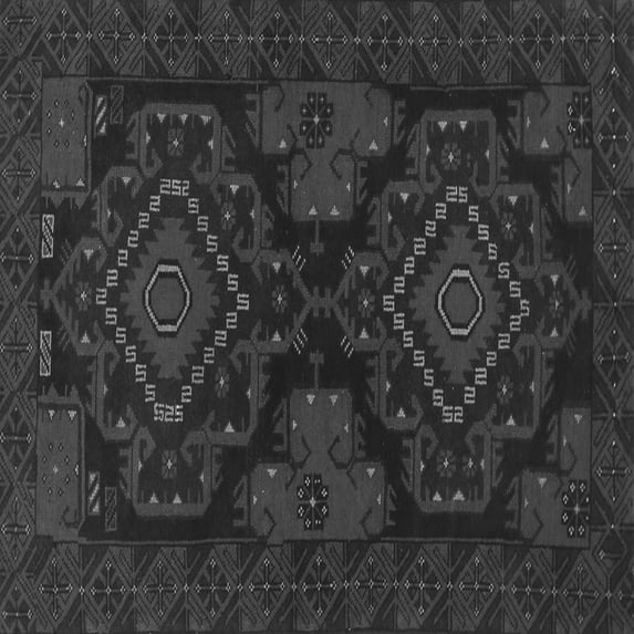 Ahgly Company Indoor Square Persian Gray Traditional Area Rugs, 4' Square