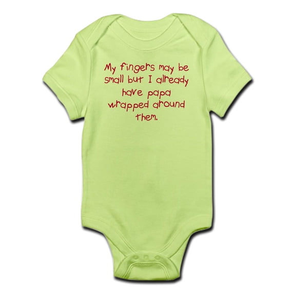 CafePress - Papp Wrapped Around Fingers Infant Bodysuit - Baby Light Bodysuit