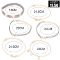 thumbnail image 3 of Conjunto de 6 pulseras boho para mujer con forma de estrella y luna, pulseras tipo esclava y brazalete, conjunto de joyas para mujer y niña, 3 of 5