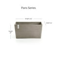 thumbnail image 2 of Ecopots Paris Durable Modern Rectangular Indoor/Outdoor Recycled Based Composite Flower Planter, Taupe, 31.5", 2 of 4