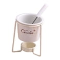 thumbnail image 4 of Olla para fondue de chocolate con calentador de tenedor, calentador de queso, electrodomésticos de cocina, vela de té Blanco, 4 of 8
