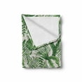 thumbnail image 2 of Hawaiian Colors Soft Flannel Fleece Blanket, Demonstration of Different Island Plantation Monstera Banana Leaves, Cozy Plush for Indoor and Outdoor Use, 50" x 70", Green and Coconut, by Ambesonne, 2 of 6