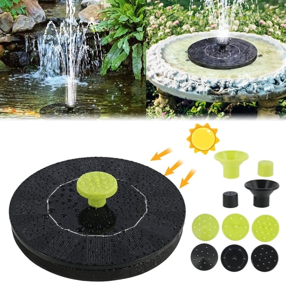 Solar Panel Floating Pump Fountain Water Feature Bird Bath Pond Pool for Outdoor Garden Decoration