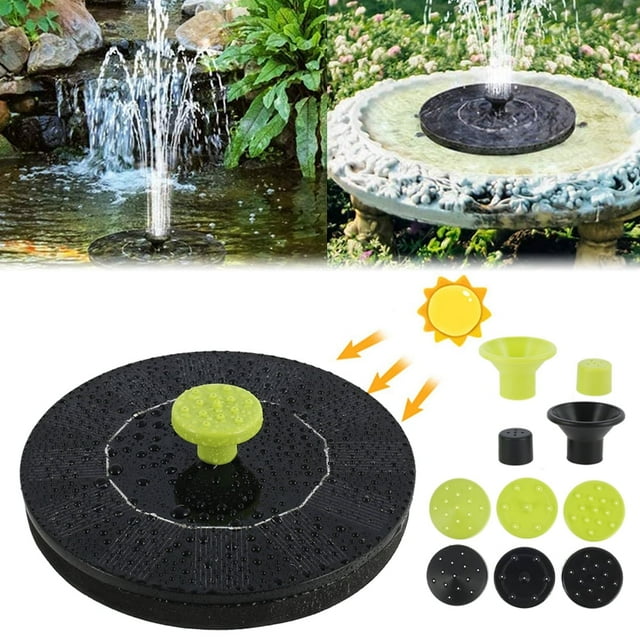 Solar Panel Floating Pump Fountain Water Feature Bird Bath Pond Pool for Outdoor Garden Decoration