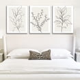 thumbnail image 2 of Neutral Botanical Flower Line Wall Art Set of 3 Modern Minimalist Plant Canvas Pictures Black and White Farmhouse Artwork Boho Painting Prints for Wall Decor Aesthetic Framed 12x16 In, 2 of 7