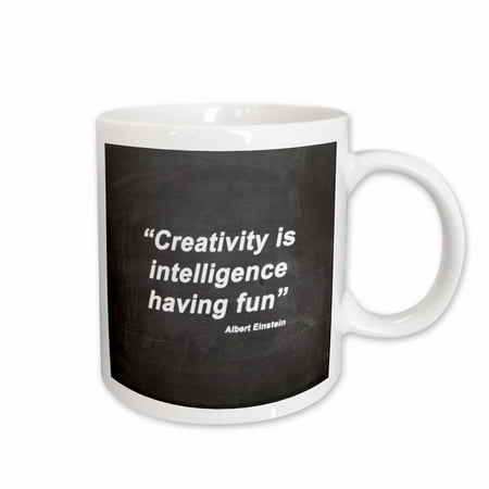 

3dRose Creativity is intelligence having fun quote Ceramic Mug 15-ounce