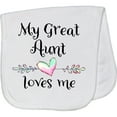 thumbnail image 2 of Inktastic My Great Aunt Loves Me Heart Baby Burp Cloth, 2 of 3