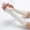 White., variant on Womens Girls Fingerless Gloves, Winter Warm Knit Crochet Thumbhole Arm Warmers, Cute Lolita Costume School Arm Warmers Sleeves