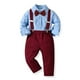 thumbnail image 3 of Traje de caballero para niños, trajes formales para niños, ropa de fiesta de boda y cumpleaños, chaleco para niños, camisa, pantalón, pajarita, ropa de 4 Uds., 3 of 5