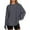 Light Gray, variant on Fashionable Oversized Long Sleeve T Shirt Casual Basic Round Neck Fall Top For Everyday Wear