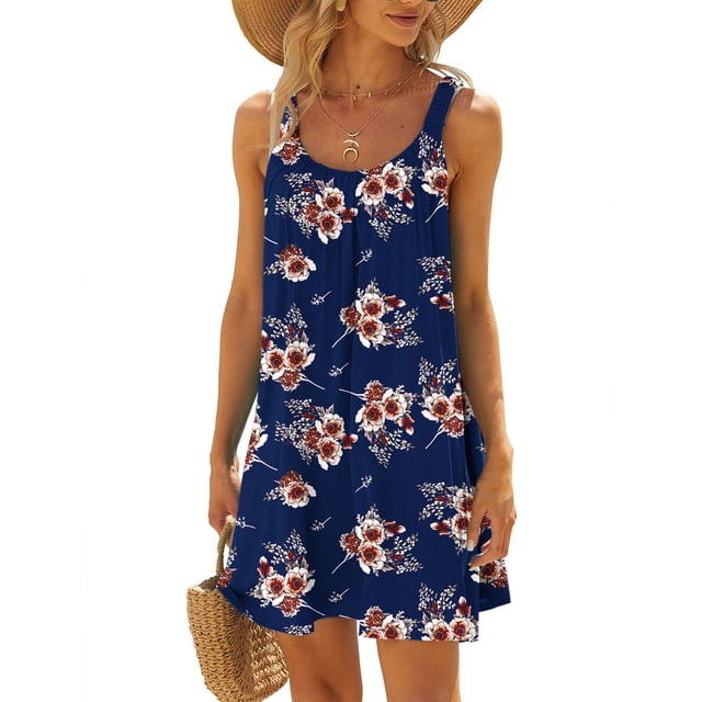 Weiqiqre Robe de Plage pour Femmes, Robe de Plage Bikini Vêtements de Plage Décontractés Vacances Courtes Robes d'Été Dos Nu