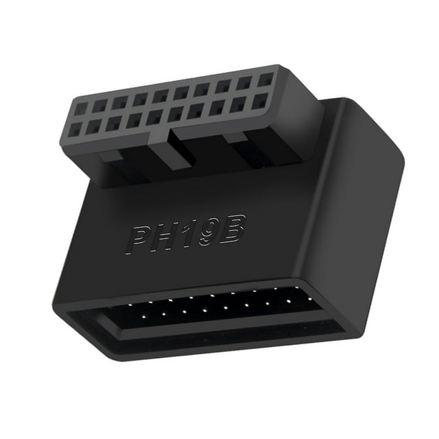 19 pin 20 pin usb 3 0 90 degree extension adapter l turn right angle