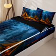 thumbnail image 3 of Homewish Outdoor Camping Zipper Full Size Comforter Sets with Fitted Sheet and 2 Pillowcases,Rustic Farmhouse Style Zipper Bedding Set For Boys Kids,Reversible,4 Pieces, 3 of 7