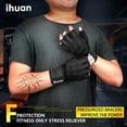 thumbnail image 2 of Guantes de entrenamiento ihuan ventilados para levantamiento de pesas con muñequera, 2 of 7