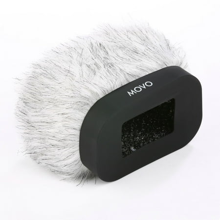 Movo WS-R30 Professional Furry Windscreen with Acoustic Foam Technology for Zoom H4n, H5, H6, Tascam DR-100 MKII and Sony PCM-D50 Portable Digital