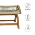 thumbnail image 2 of Modway Vienna Outdoor Patio Teak and Rope Folding Ottoman in Natural Natural, 2 of 9