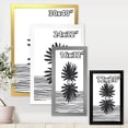 thumbnail image 4 of Designart 'Black and White Striped Under Tropical Leaf II' Modern Framed Art Print, 4 of 4