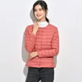 thumbnail image 3 of Chaqueta de plumón ligera para mujer, chaqueta de diseño corto cálida para otoño e invierno, 3 of 5