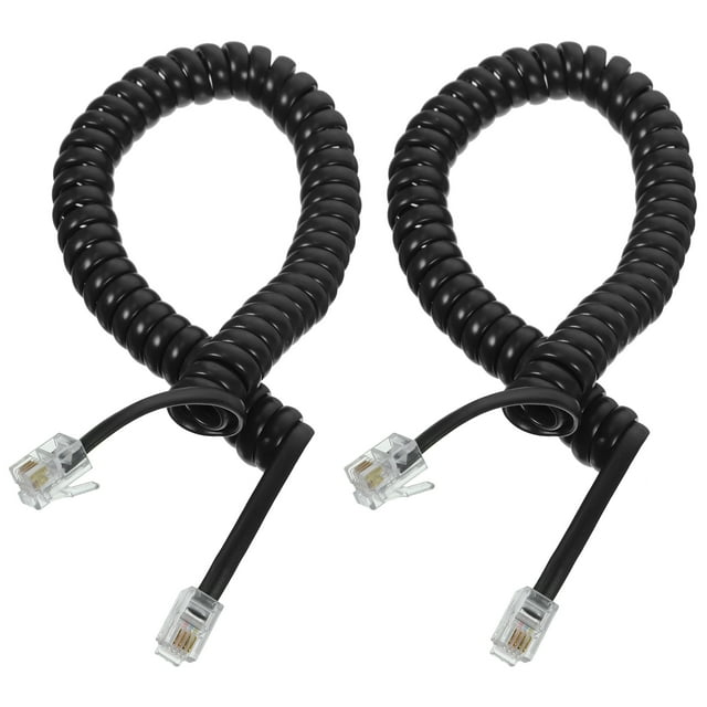 MasteelfCA 2 Pcs Cordons Téléphoniques Cordons de Téléphone Cordons de Combiné Cordons de Combiné Téléphonique Enroulés