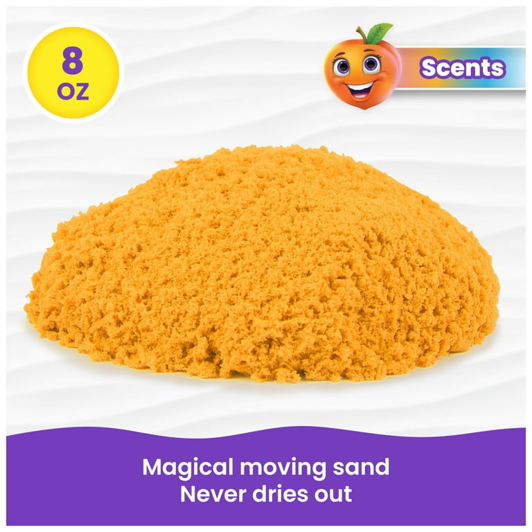 Kinetic Sand, 8oz Perfect Peach Scented Play Sand (Packaging May
