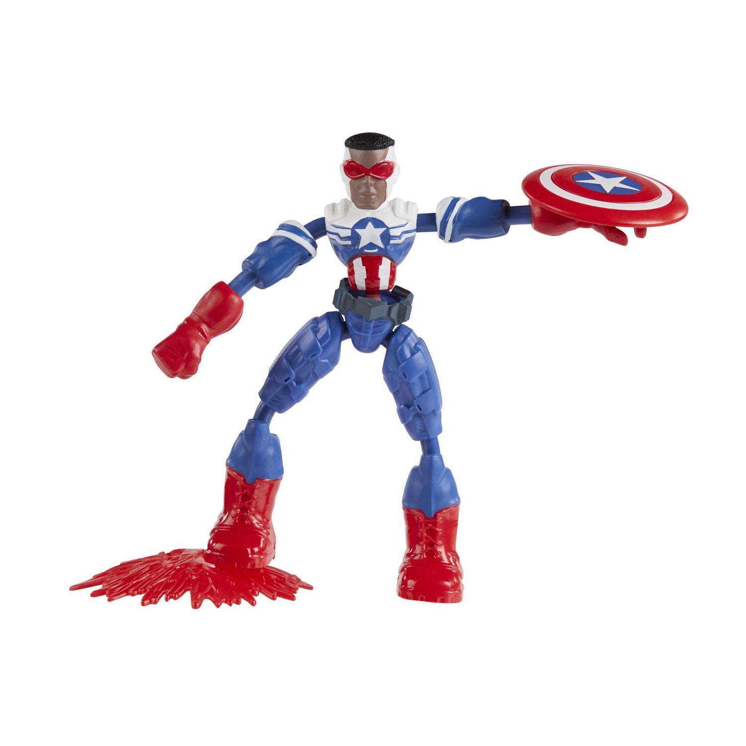 Marvel Avengers Bend And Flex Action Figure Toy, 6-Inch Flexible Captain America Super Hero Figure, Includes Accessory, For Kids Ages 4 And Up
