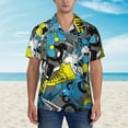 thumbnail image 4 of Easygdp Goal Time Men's Hawaiian Shirts Print Lapel Short Sleeve for Beach, vacation, party, casual occasions - XX-Large, 4 of 9