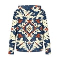 thumbnail image 4 of Hoodie for Women Southwestern Aztec Pattern Print Long Sleeve Pullover Hooded Sweatshirt Relaxed Fit Bohemian Style Casual Graphic Clothes Top, 4 of 5