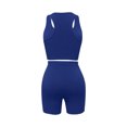 thumbnail image 6 of Bzhegqhd Women's Fashion Two-piece Solid Color U-Neck Tank Top and Short Sports Casual Suit, 6 of 7