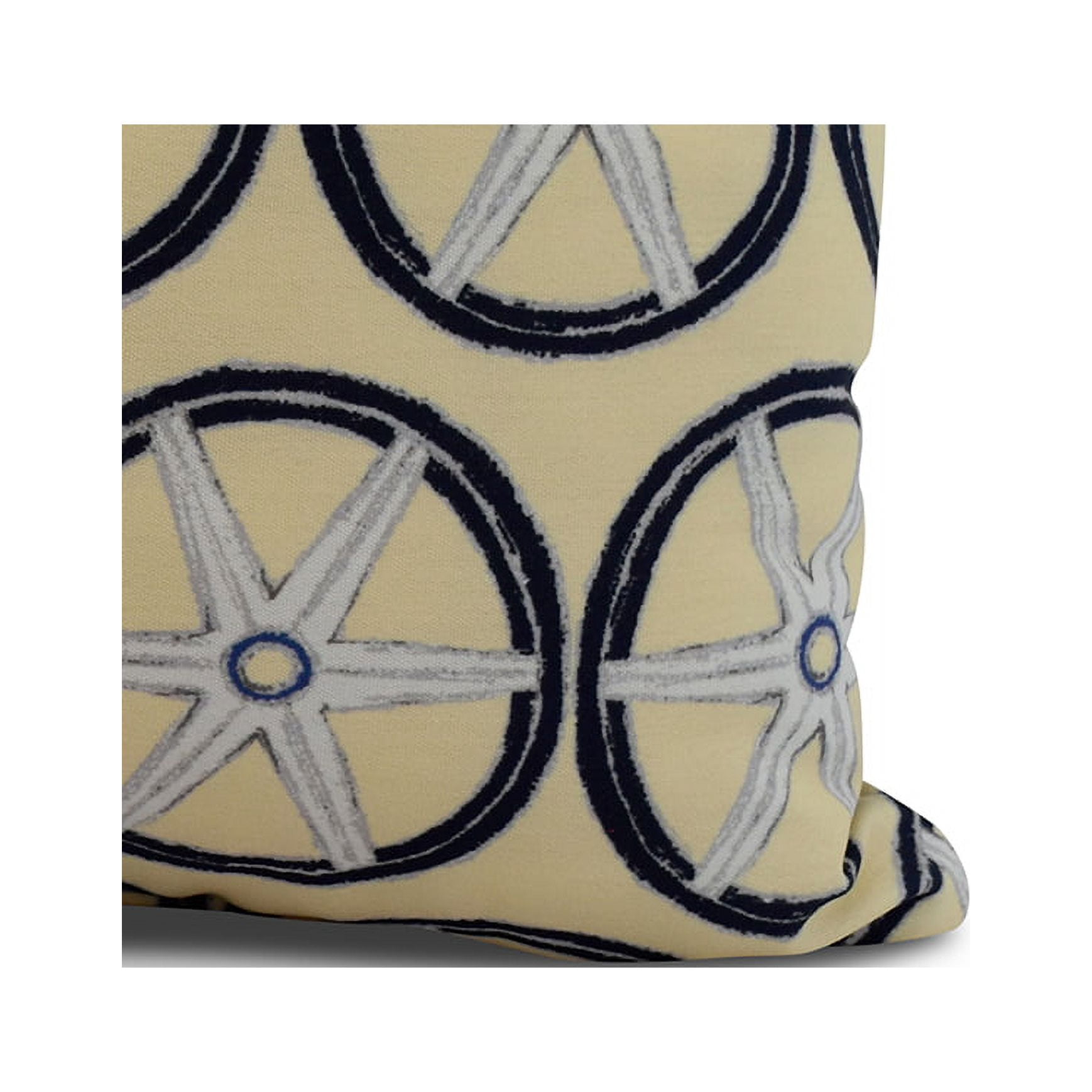 Simply Daisy, 26 x 26 inch, Nautical Geo Lines, Geometric Print Pillow, Yellow