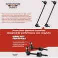 thumbnail image 4 of Suspension Dudes 2 PC Rear Stabilizer Bar Link Kit For Jeep Renegade FWD 2015 2016 2017 2018 2019 2020 2021 2022 / Fiat 500X FWD 2016 2017 2018 K750795, 4 of 6