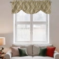 thumbnail image 2 of Brown Stripes Tie Up Valance Curtains for Windows, Kitchen Curtains Window Treatments, Simple Geometric Modern Monochrome Short Window Shades Valances for Bedroom Bathroom Cafe 54"x18", 2 of 8