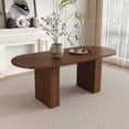 thumbnail image 5 of FFZ 629 Inch Oval Dining Table For 6, Walnut Veneer Mdf top With Mdf Base,Modern Farmhouse Dininghouse With Waterproof Scratch Resistant Surface, 5 of 5