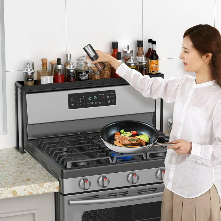 Spice rack on top of stove new arrivals