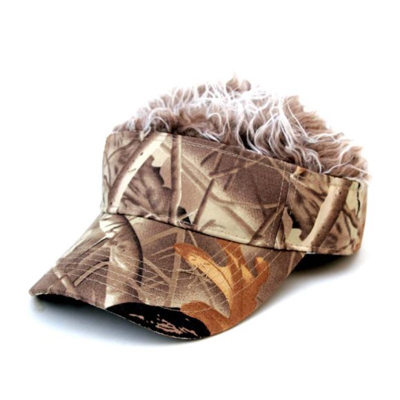 Pompotops Beauty Products Clearance,Women Beauty Gifts,Fashion DIY Hairstyle Adult Funny BaseBall Cap with Fake Camoufla Hair Wig
