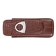 thumbnail image 4 of Estuche para cigarros de viaje con cortapuros de cuero importado, soporte para cigarros marrón oscuro para 2 uds., fiesta de oficina, 4 of 5