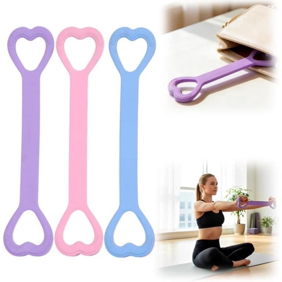 Resistance Bands Figure 8 Exercise Bands for Women, 2026 Elastic Bands for Working Out Arm Back Shoulder Training Elastic Ropes,Exercise Equipment for Yoga Pilates,1PCS