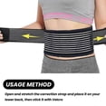 thumbnail image 3 of Lower Back Support Compression Belt, Ease Lower Back Pain Breathable Body Support Strap, 3 of 3