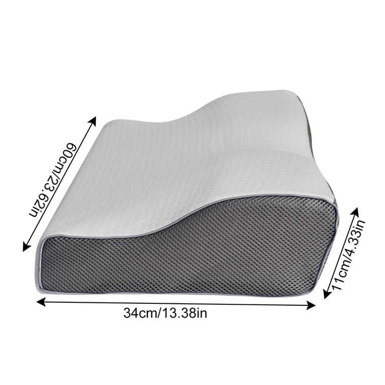 SUTERA - Contour Memory Foam Pillow for Sleeping, Orthopedic Cervical  Support for Neck, Shoulder and Back Pain Relief, Ergonomic Pillow for Side,  Back and Stomach Sleepers, Washable Cover - White +Bag White + Bag