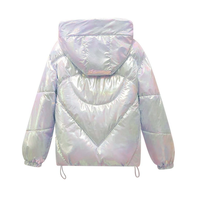 Clearance!Ukumplol Puffer Jacket Womens Shiny Coat Women's