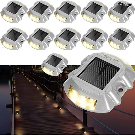 

Solar Dock Lights 12 Pack Upgraded Outdoor Solar Lights
