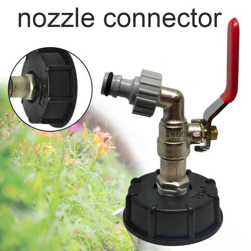 IBC Faucet Tote Tank Drain Adapter Threaded Cap Garden Hose Connector 1/2Inch US 