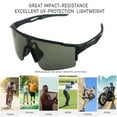 thumbnail image 3 of UPANBIKE Bike Cycling Sunglasses Sports Sunglasses Anti-UV400 Large Size Lens TR90 Unbreakable Frame, Glossy Black Frame/Grey Lens, 3 of 7