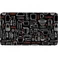 thumbnail image 1 of Mloabuc Cute Kitchenware Pattern Decorative Kitchen Mats, Anti Fatigue Waterproof Stain Resistant Floor Rug Non Slip Cushioned and Runner Sets,Black Kitchen Floor Mat - 17x29 Inch, 1 of 5