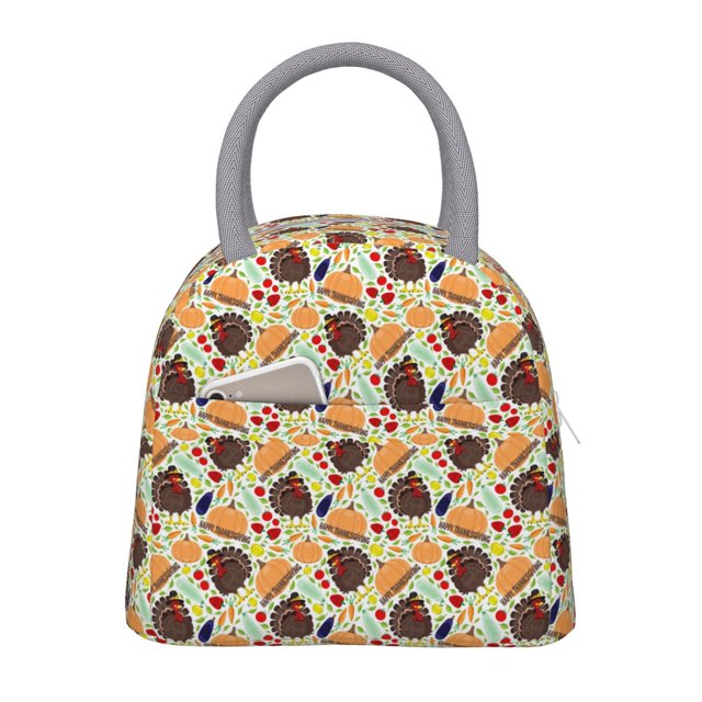 Disketp Thanksgiving Bolsa Térmica para Almuerzo, Lonchera con Abertura Amplia y Gran Capacidad, Organizador Reutilizable para Mujeres, Hombres y Adultos