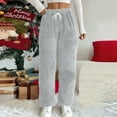 thumbnail image 7 of Ladies Trousers Fleece Womens Joggers Cargo Combat Jogging Bottoms Casual Elasticated Women Sweatpants with Pockets Tracksuit Pants Gray L, 7 of 7