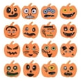 thumbnail image 1 of 16pcs Foam Pumpkin Shape Craft Kit Halloween Sticker Diy Decoration, 1 of 5