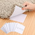 thumbnail image 1 of 12 Pcs Rug Grippers, Hook and Loop Grippers for Rug and Carpet, Non-Slip Reusable Rug Pads (White, 12 Pcs), 1 of 5