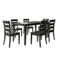 thumbnail image 2 of Lexington 60-inch Rectangular Dining Set with Ladder Back Chairs, Black, 2 of 6