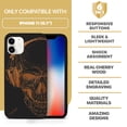 thumbnail image 7 of Case Yard Wooden Case for iPhone-11 Soft TPU Silicone cover Slim Fit Shockproof Wood Protective Phone Cover for Girls Boys Men and Women Supports Wireless Charging Headphone Skull Design, 7 of 7