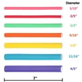thumbnail image 4 of Dsseng Heatless Curlers 42Pcs Flexi Rods Natural Hair 7 Sizes Set Hair Sponge Foam Curler Set for Long Natural Hair Home Salon(Random Color), 4 of 8